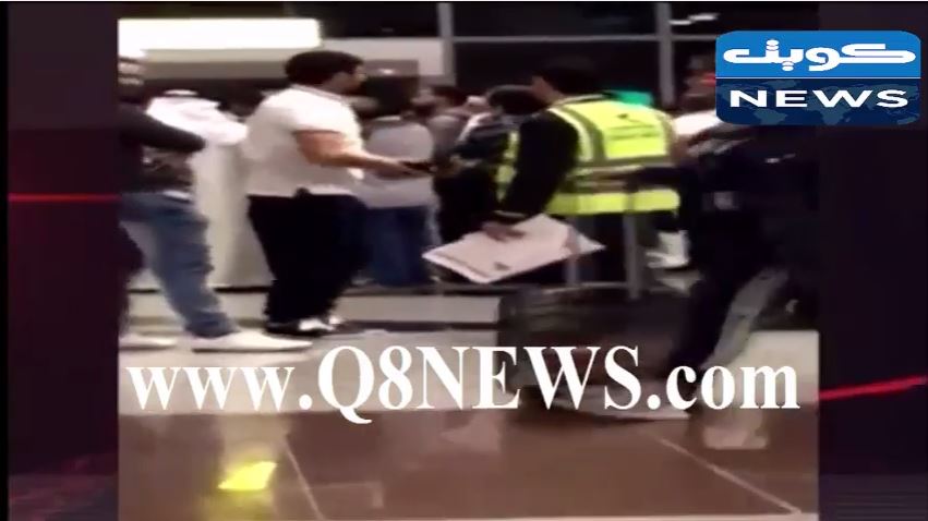 ‫بالفيديو…هوشه وصراخ في مطار القاهره بسبب الكويتيه‬