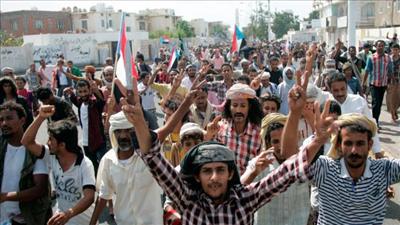 مسيرات تطالب بانفصال الجنوب في اليمن