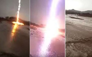 بالفيديو.. سعودي يتفاجأ بنزول صاعقة رعدية مروعة بالقرب منه أثناء توثيقه لهطول الأمطار