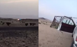 بالفيديو.. مكافحة المخدرات تطارد أحد المهربين في بر السعودية .. ويتبادلان إطلاق النار