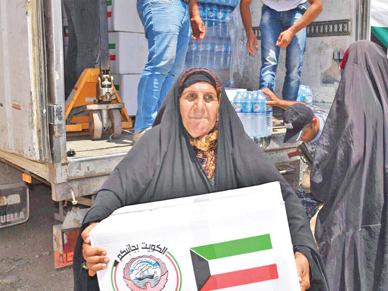 جهود إغاثية وإنسانية كويتية لمساعدة منكوبي العراق واليمن