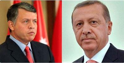 أردوغان يهاتف ملك الأردن لبحث أزمة «الأقصى»
