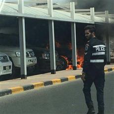 اشتعال مركبتين في «المطار».. يستنفر رجال الإطفاء