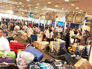 حقائب الحجاج العائدين في الشارع!