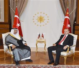 رئيس مجلس الوزراء يسلم #أردوغان رسالة من سمو الأمير