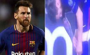 بالفيديو..ميسي يثير الجدل بتصرف غريب سحب شيئا من جواربه ووضعه في فمه
