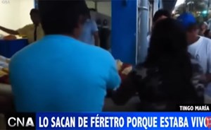 بالفيديو.. شاب ميت يعود للحياة قبل ثوان من دفنه