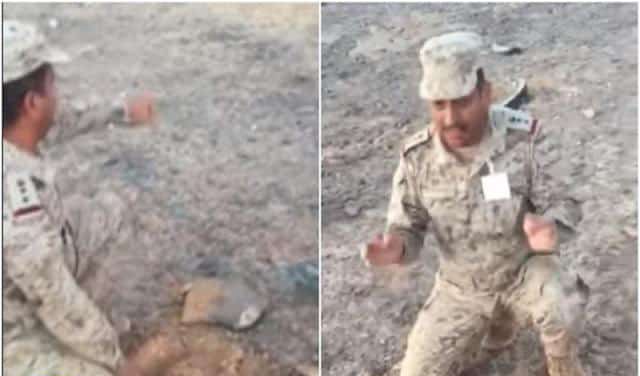 بالفيديو..لحظات حرجة،شاهد كيف يقوم عقيد سعودي بفك ألغام الحوثيين بالحد الجنوبي
