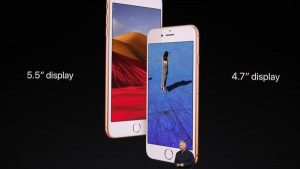 Apple's Schiller introduces the iPhone 8 during a launch event in Cupertino