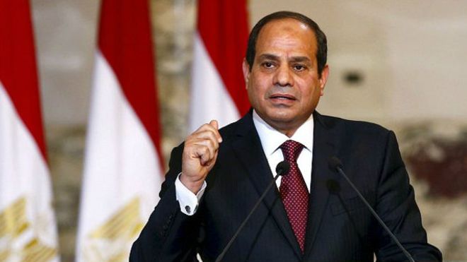 الرئيس المصري: سنتعامل مع الإرهاب بعنف