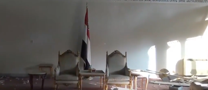 بالفيديو.. شاهد قصر #علي_عبدالله_صالح عقب تفجيره