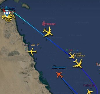 #الكويتية المتجهة إلى #الدوحة تعود إلى مطار #الكويت عقب إقلاعها بدقائق