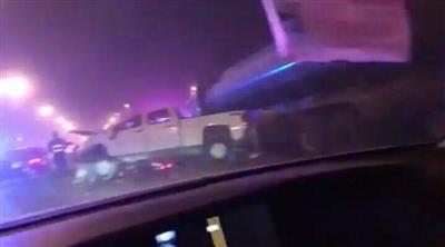 حادث «مروع».. دخول مركبة بشاحنة على «السابع»
