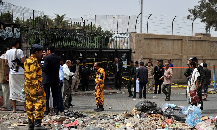قتلى من ميليشيات الحوثي في غارة للتحالف استهدفت كلية الشرطة بـ #صنعاء