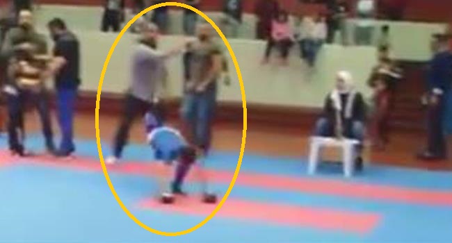 شكوى ضد مواطن اعتدى على طفل مصري فاز على ابنه في مباراة كاراتيه