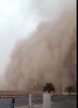 فيديو | الغبار يحول نهار حفر الباطن إلى ليل