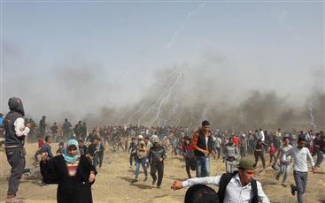 360 إصابة بالرصاص الحي وقنابل الغاز خلال مواجهات مع الاحتلال شرق غزة