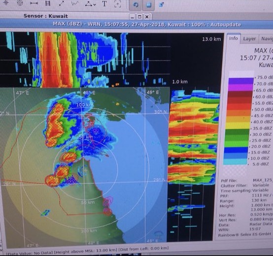 صورة| خلايا من السحب الركامية العنيفة تجتاح البلاد