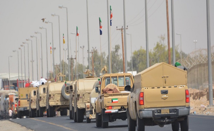 بالصور…شاهد عودة القوة الكويتية من السعودية إلى أرض الوطن