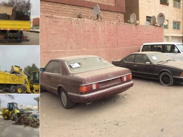 رفع 5 سيارات ووضع 26 ملصقاً بحولي