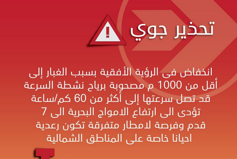 تحذير جوي #طقس_الكويت