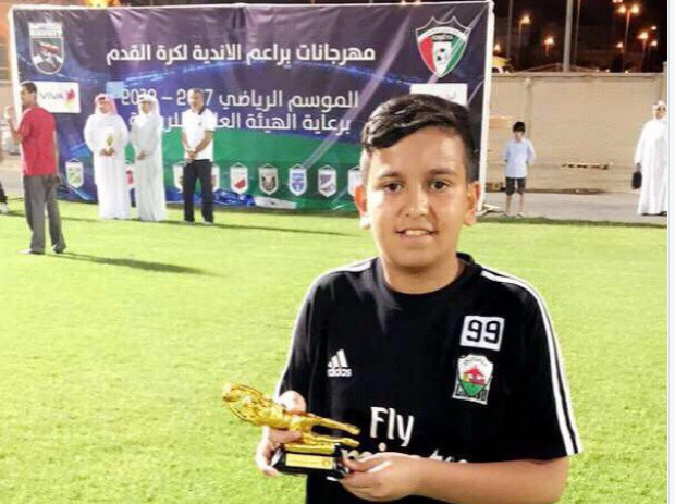 تركي فيصل لاعب الجهراء أفضل حارس مرمى بمهرجان البراعم