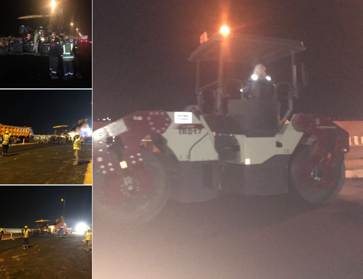 صور| فرش اسفلت التحويلة عند كيلو 13