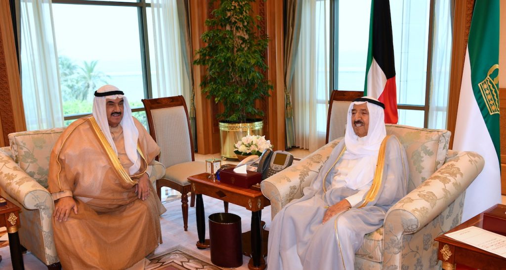 سمو الأمير يستقبل سمو الشيخ ناصر المحمد