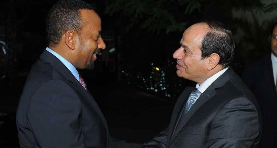 الرئيس المصري يبحث مع رئيس وزراء إثيوبيا تطورات موقف سد النهضة