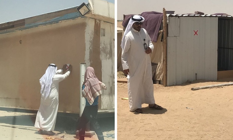 البلدية تنذر المنشآت المتعدية على أملاك الدولة في الأحمدي