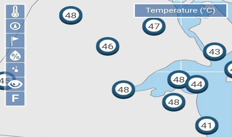 تراجع درجات الحرارة مع تقدم كتلة هوائية باردة