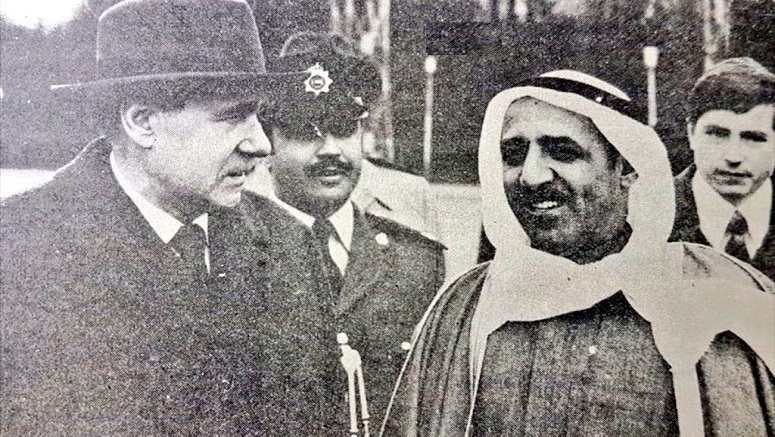 صورة نادرة لسمو الأمير الشيخ #صباح_الأحمد برفقة وزير خارجية روسيا أندريه غريمنكو