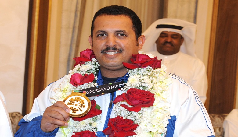 #منصور_الرشيدي يهدي الميدالية الذهبية إلى سمو الأمير وسمو ولي العهد