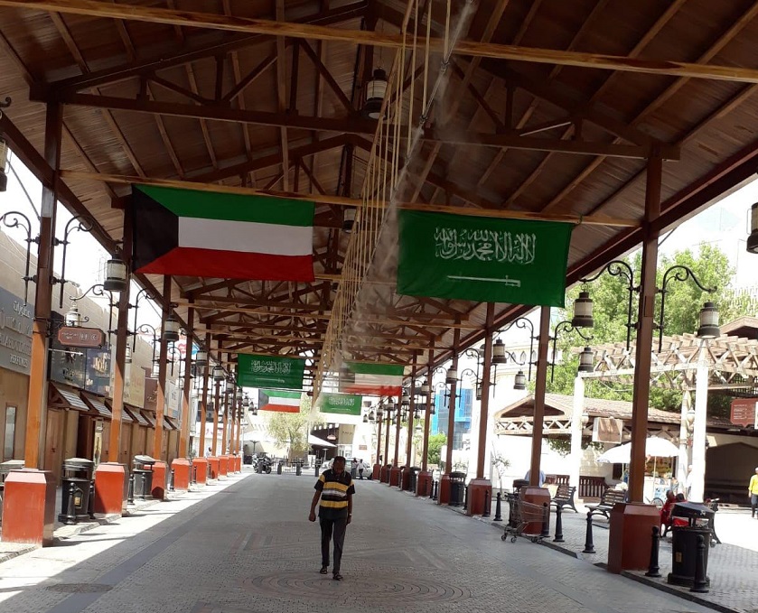 #المباركية تتزين بأعلام #السعودية