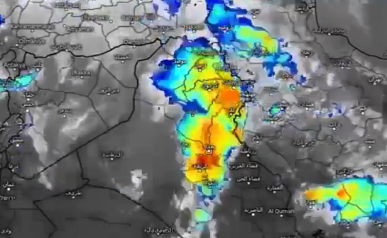 فيديو| الأقمار الصناعية ترصد جبهة باردة تندفع نحو #الكويت