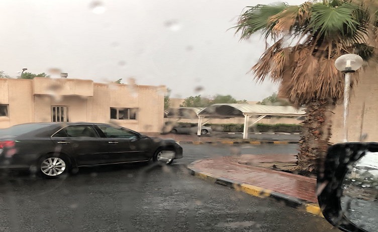 بالڤيديو | أمطار غزيرة على الدائري السابع