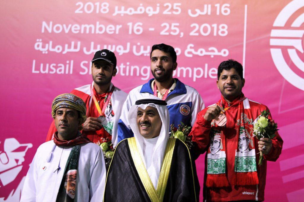 الرامي النمشان  يحرز المركز الاول بمنافسات المسدس بالبطولة العربية للرماية بالدوحة