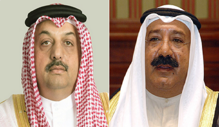 الشيخ ناصر الصباح يهنئ وزير الدفاع القطري بمناسبة #اليوم_الوطني_القطري