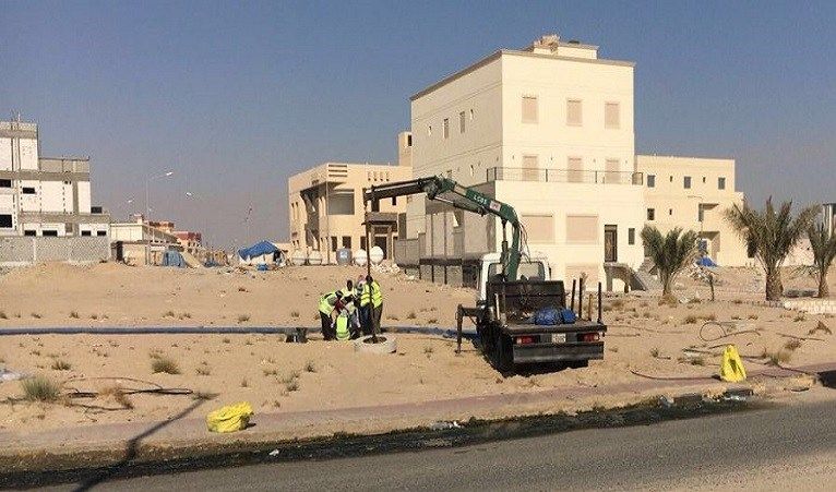 إيصال المياه العذبة إلى 723 قسيمة في توسعة الوفرة السكنية