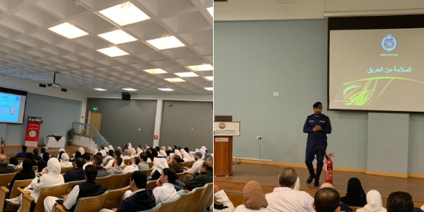 “الإطفاء” تقيم ندوة توعوية في مستشفى العدان