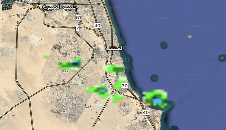 بالصور | مواقع الأمطار حاليًا