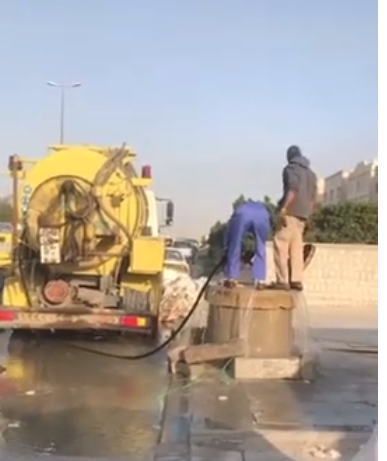 فيديو | مياه تتفجر في الجهراء
