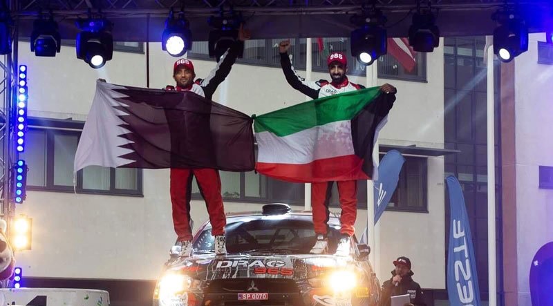 مشاري الظفيري يفوز بالمركز الثاني في رالي لاتفيا