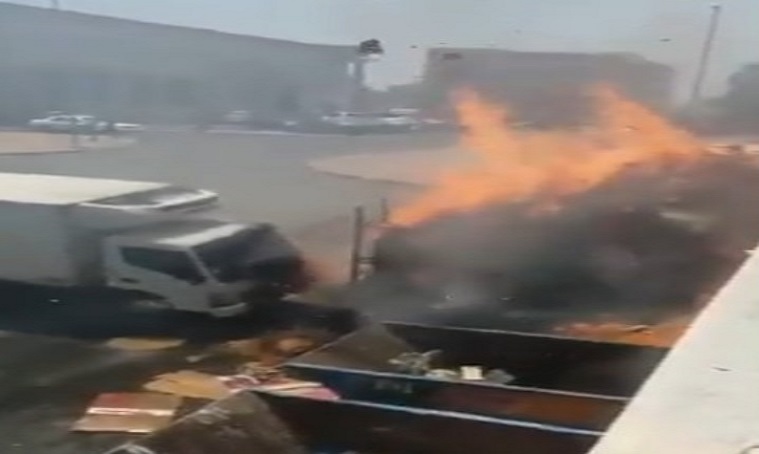 بالڤيديو | حريق في السوق الرئيسي لجمعية الجهراء التعاونية