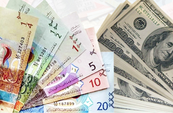 أسعار العملات الأجنبية مقابل الدينار