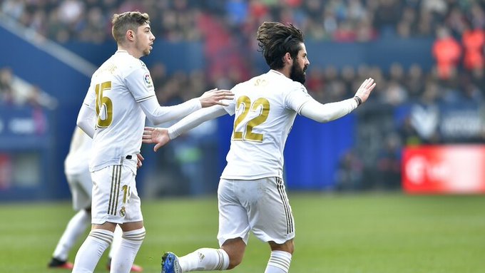 #ريال_مدريد يضرب «أوساسونا» برباعية