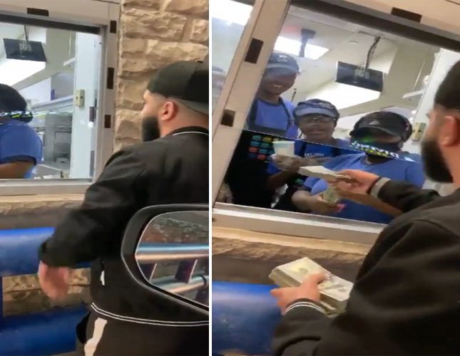 شاهد ثري أمريكي من أصل فلسطيني يفاجئ عمال مطعم فقراء بهدايا 10 آلاف دولار