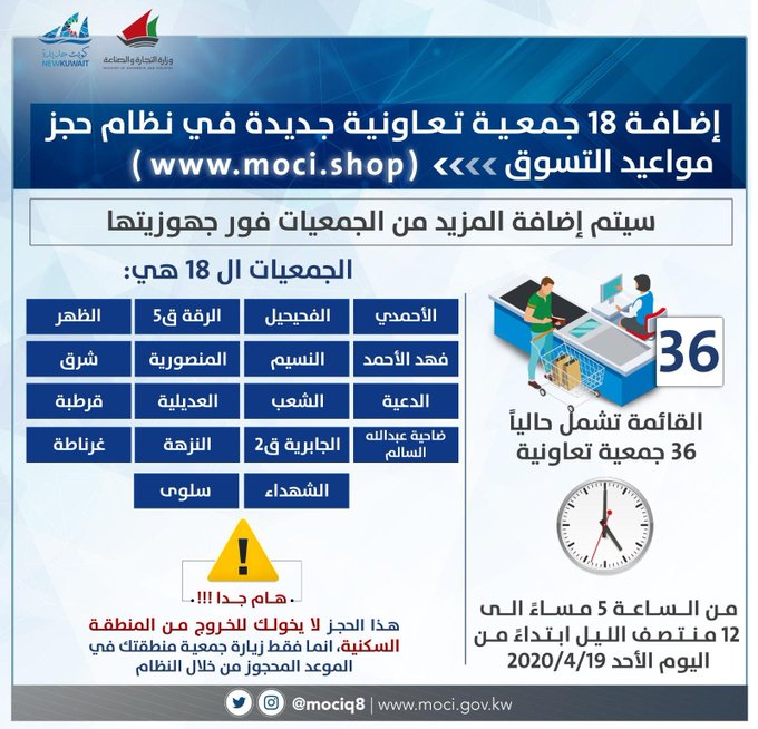 إضافة 18 جمعية تعاونية إلى نظام الحجز المبكر