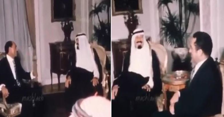 فيديو نادر جمع السادات ومبارك والملك عبدالله وحوار طريف بينهم