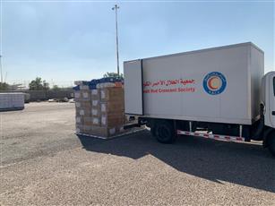 الهلال الأحمر تسير طائرة إغاثة محملة بـ 40 طنا للأشقاء في السودان